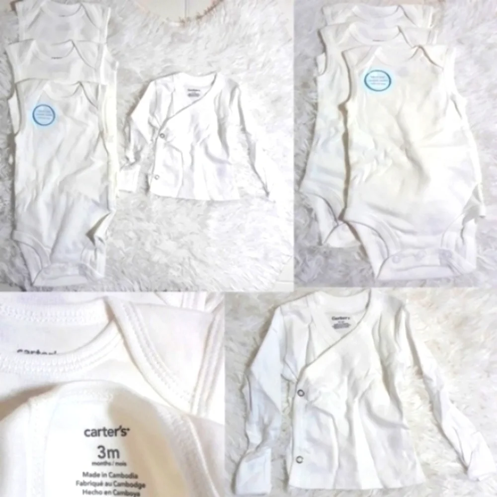 ☄Carter'sBaby One Piece, Long Sleeve Bundle- 3 Mos